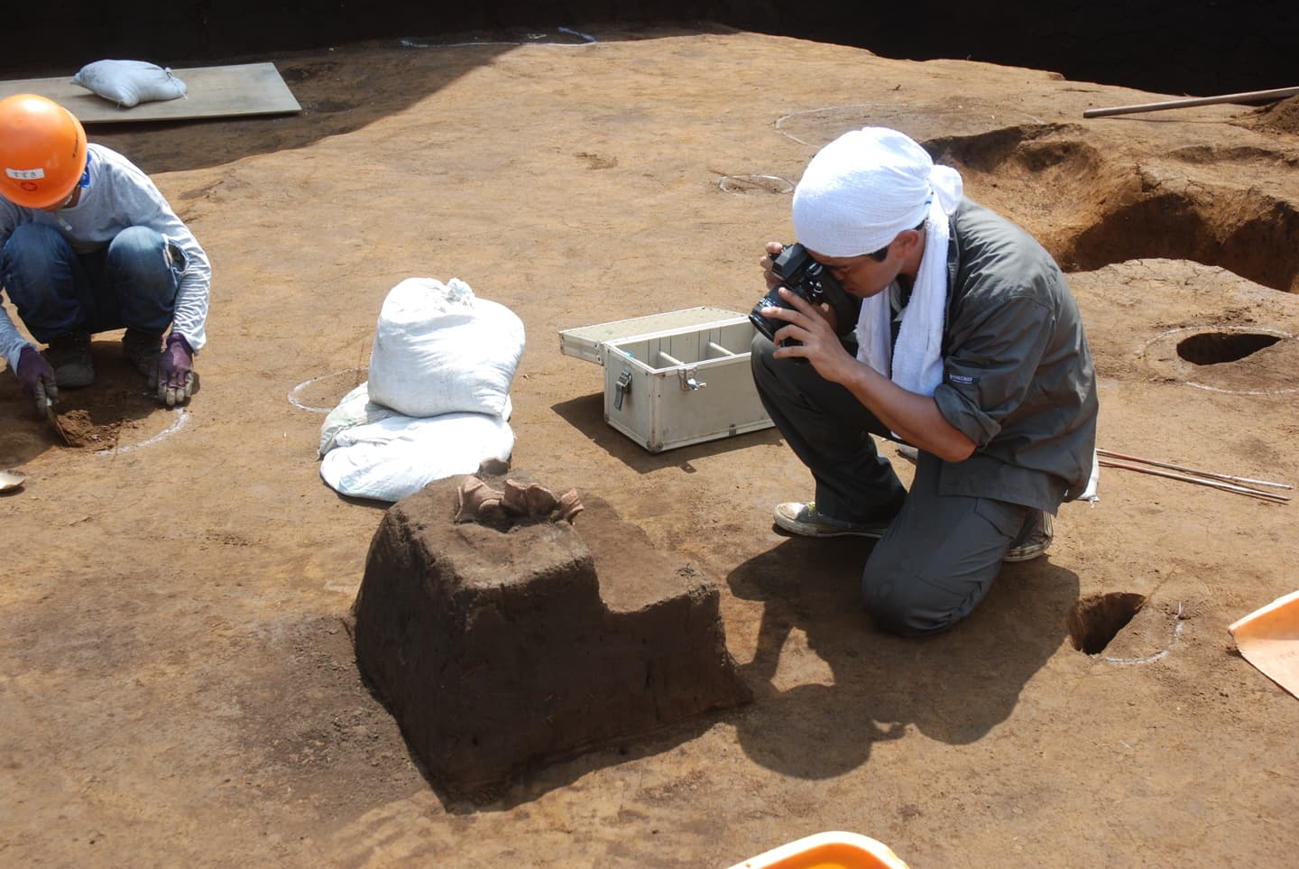写真撮影作業風景